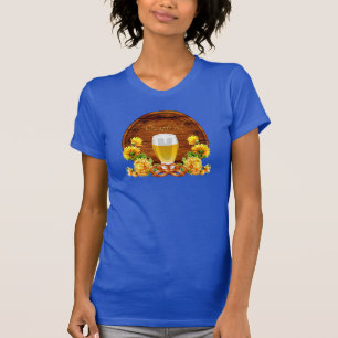 Elegantes Oktoberfest-Bier, Keg, Chrysanthema T-Shirt