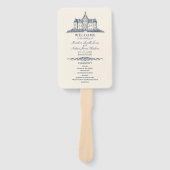 Elegantes Old Chateau Manor Hochzeitsprogramm Fächer (Vorderseite)