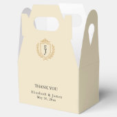 Elegantes Old Money Wappen - Hochzeit von Elfenbei Geschenkschachtel (Geöffnet)