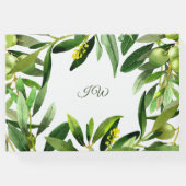 Elegantes Olive Boho Summer Garden Brautparty Gästebuch (Rückseite)