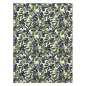 Elegantes Olive Branch Muster mit Deep Blue Olives Tischdecke (Vorderseite)