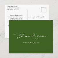 Elegantes Olive Green Modernes Business Vielen Dan