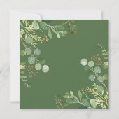 Elegantes Olive Green Watercolor Brautparty Einladung (Rückseite)