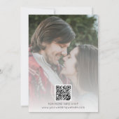 Elegantes Olive Hochzeitsfest Foto Einladung (Rückseite)