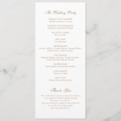 Elegantes Olive Oak Vintag Wreath Programm (Rückseite)