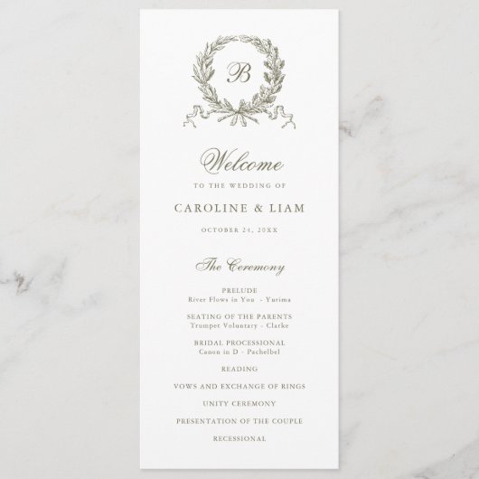 Elegantes Olive Oak Vintage Kresszeit Programm (Vorderseite)