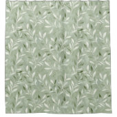 Elegantes Olivenblätter-Muster Duschvorhang (Vorderseite)