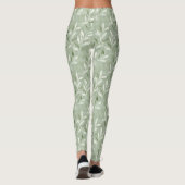 Elegantes Olivenblätter-Muster Leggings (Rückseite)