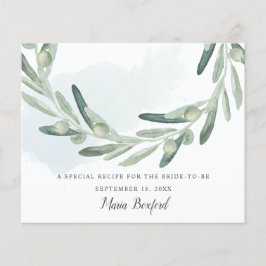 Elegantes Olivenöl Brautparty Rezept Karte