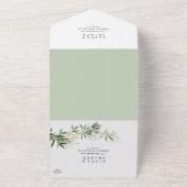 Elegantes Olivenöl Siegel und senden All In One Einladung (Außenbereich)