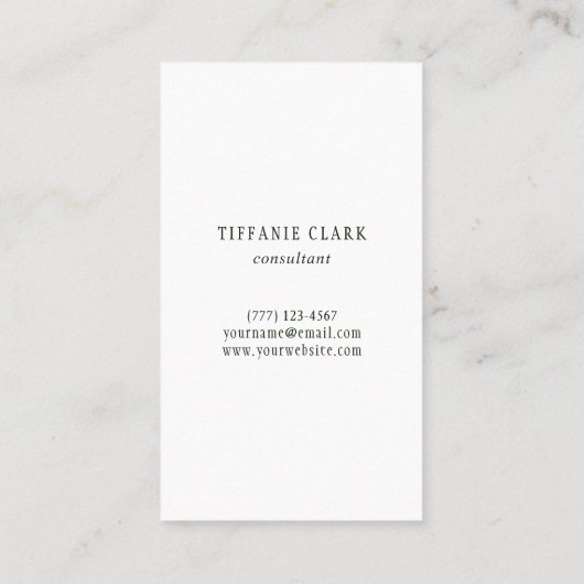 Elegantes Ölzweig-Kranz-Monogramm Visitenkarte (Rückseite)