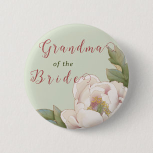 Elegantes Oma der Bride Sage und Blush Bloral Button