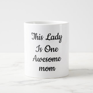Elegantes "One Awesome Mom" Schriftzug Kaffee Jumbo-Tasse