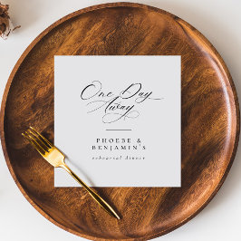 Elegantes One Day Away Probe Dinner Personalisiert Serviette