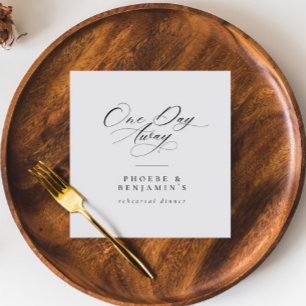 Elegantes One Day Away Probe Dinner Personalisiert Serviette