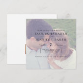 Elegantes, opake Foto Overlay Einladung (Vorne/Hinten)