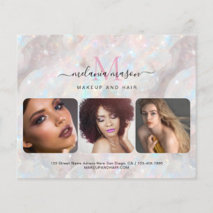 Elegantes Opal Stone Makeup Artist Foto Flyer