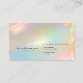 Elegantes opaleszentes Abstrakt Visitenkarte (Rückseite)