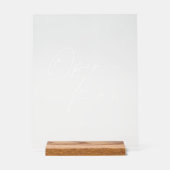 Elegantes Open Bar Acrylic-Zeichen Acrylschild (Vorderseite)