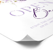 Elegantes Open Bar Sign Poster (Ecke)