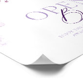 Elegantes Open Bar Sign Poster (Ecke)