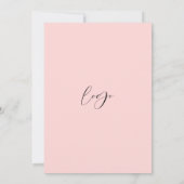 Elegantes Open House für Rosa und Rote Schrift Einladung (Rückseite)