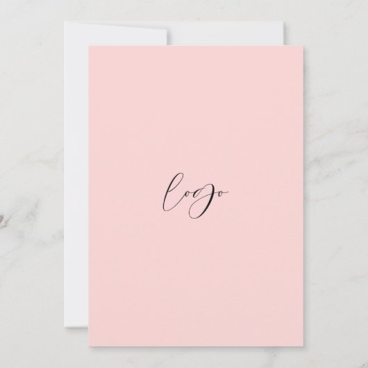 Elegantes Open House für Rosa und Rote Schrift Einladung (Rückseite)