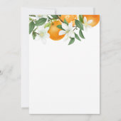 Elegantes Orange Blossom Foliage Brautparty Einladung (Rückseite)