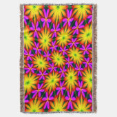 Elegantes Orange Blume Muster Decke (Vorderseite Vertikal)