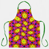 Elegantes Orange Blume Muster Schürze (Vorderseite)