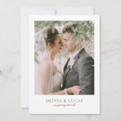 Elegantes Orange-Blume-Rahmen Hochzeitsszitat-Foto Save The Date (Rückseite)