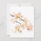 Elegantes Orange Blütenblüten Save The Date (Rückseite)