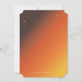 Elegantes Orange Diamond Spider Web Halloween-Part Einladung (Rückseite)