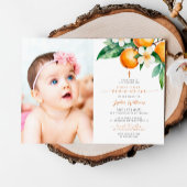 Elegantes Orange Foto Erste Heilige Kommune Einladung