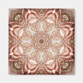 Elegantes Orange Peach Floral Magnet (Vorne)