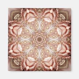 Elegantes Orange Peach Floral Magnet