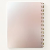 Elegantes Orange Peach Floral Notebook Notizblock (Rückseite)