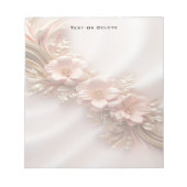 Elegantes Orange Peach Floral Notepad Notizblock (Vorderseite)