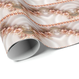 Elegantes Orange Peach Floral Wrapping Paper Geschenkpapier