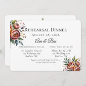 Elegantes Orange Probe Einladung (Vorne/Hinten)