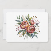 Elegantes Orange Probe Einladung (Rückseite)