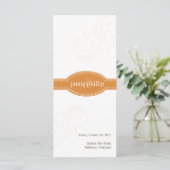 Elegantes Orange Programm, Caroline Wedding (Stehend Vorderseite)