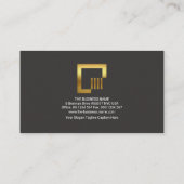 Elegantes Orange Stripe Trapezium Engineering Visitenkarte (Rückseite)