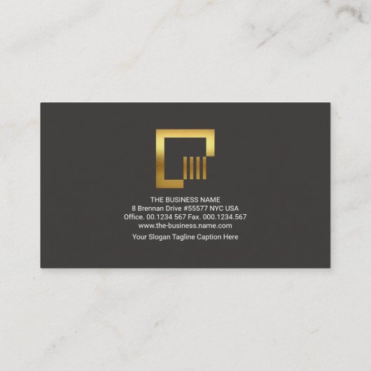 Elegantes Orange Stripe Trapezium Engineering Visitenkarte (Rückseite)