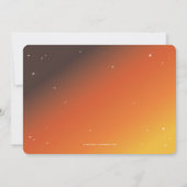 Elegantes Orange Sunset Spider Web Halloween-Party Einladung (Rückseite)