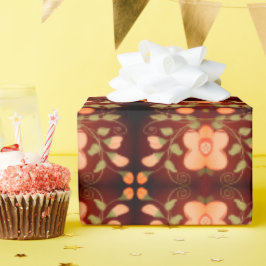 Elegantes Orange und Peach Geschenkpapier