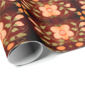 Elegantes Orange und Peach Geschenkpapier (Rolleneckpunkt)