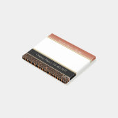 Elegantes orange und schwarzer gebrannt post-it klebezettel (angewinkelt)