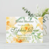 Elegantes, orangefarbenes Brautparty Einladung (Stehend Vorderseite)