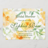 Elegantes, orangefarbenes Brautparty Einladung (Vorne/Hinten)